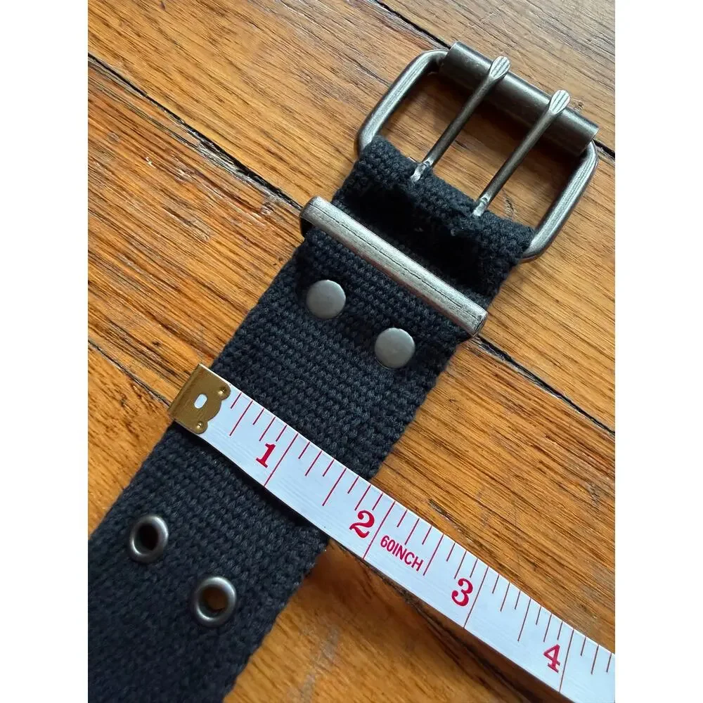 Black Military Style Grommet Belt Womens sz M